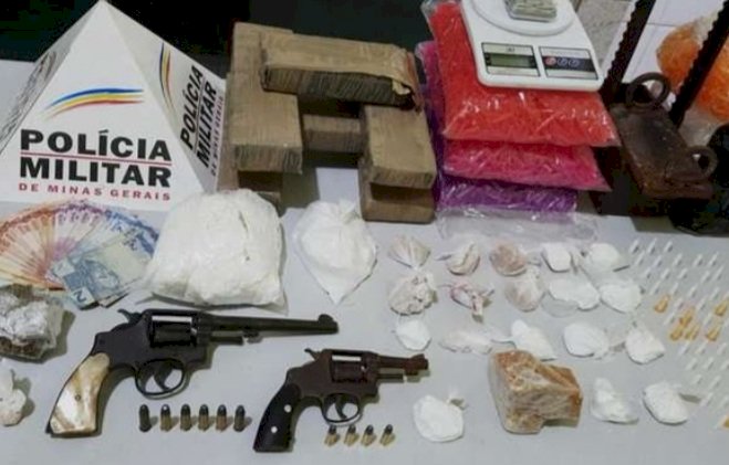 PM prende suspeito de integrar gangue com armas e drogas em Ipatinga.