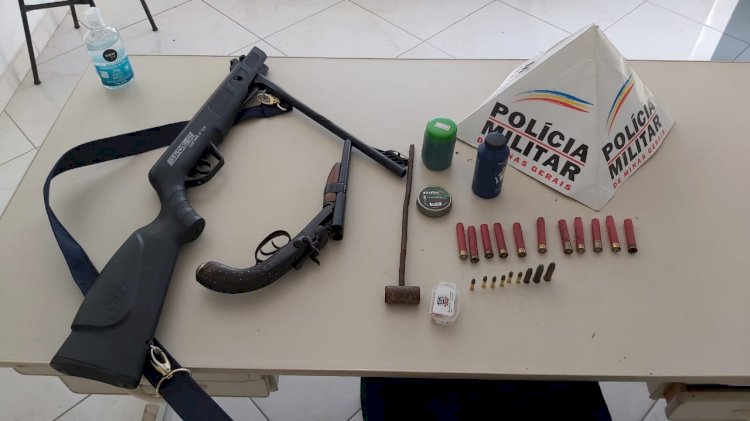 PM de Gonzaga apreende armas de fogo durante operação 