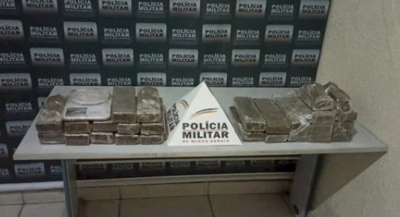 Dois jovens são detidos com cerca de 21 kg de maconha em Governador Valadares.