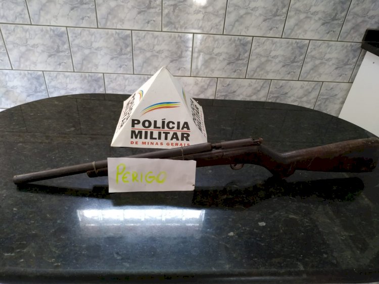 PM de São José do Jacurí prende homem durante desentendimento entre vizinhos e apreendem arma de fogo