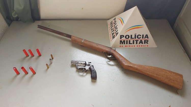 PM de Materlândia apreende armas de fogo em zona rural do município