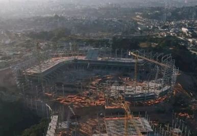 Galo: foto da Arena MRV mostra estágio da obra e agita torcedores