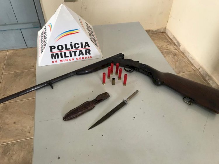 Homem é preso em Rio Vermelho por porte ilegal de arma de fogo e por perturbação  a idosa de 94