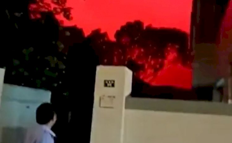 Vídeo: Céu vermelho assusta moradores de cidade na China