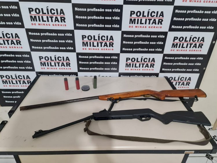 PM de Coroaci prende homem por posse ilegal de arma de fogo