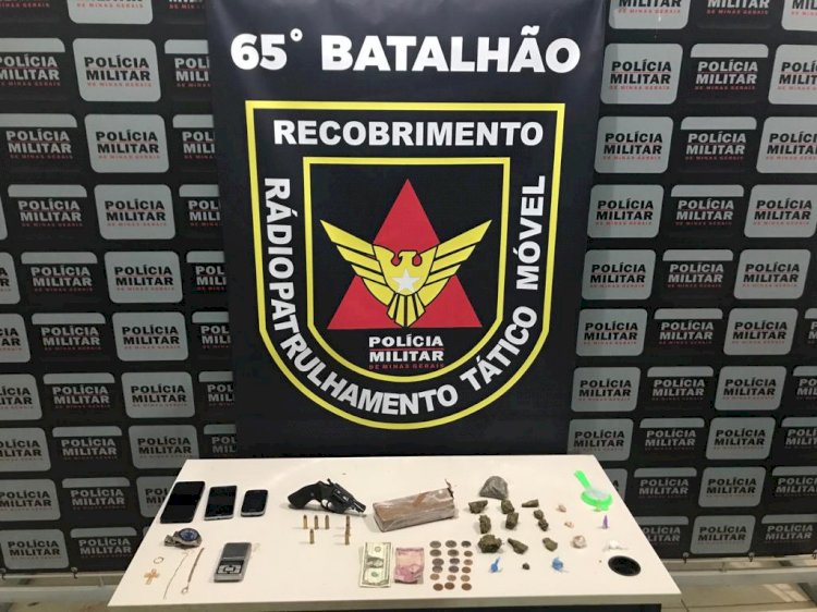 HOMEM É PRESO EM GUANHÃES POR TRÁFICO DE DROGAS E PORTE DE ARMA DE FOGO.