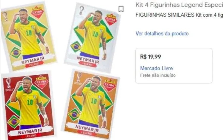 Figurinha rara de Neymar que custava R$ 9.000 é encontrada a R$ 4,99