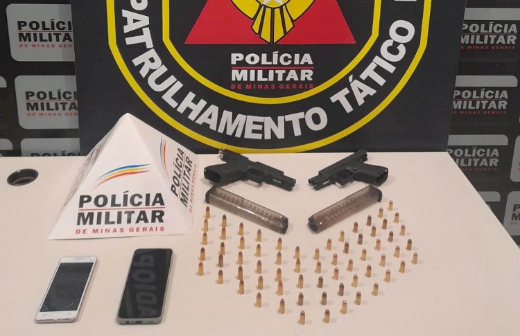 MILITARES DO 65º BATALHÃO PRENDEM AUTORES POR PORTE ILEGAL DE ARMAS DE FOGO EM GUANHÃES