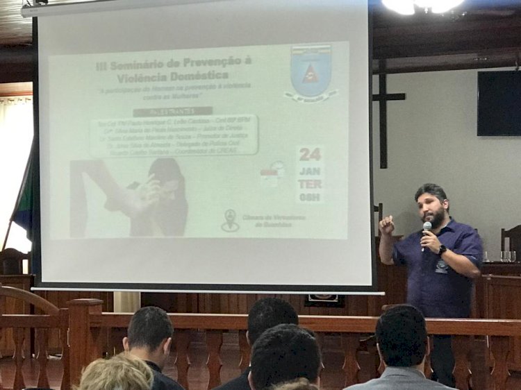 POLÍCIA MILITAR REALIZA  III SEMINÁRIO DE PREVENÇÃO À VIOLÊNCIA DOMÉSTICA COM FOCO NO AUTOR EM GUANHÃES