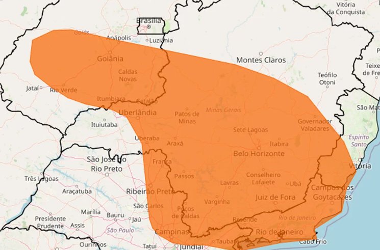 INMET emite alerta de tempestade para o Vale do Rio Doce