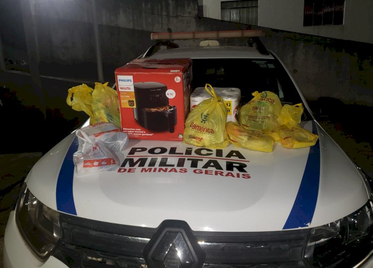 POLÍCIA MILITAR DE GUANHÃES PRENDE AUTORA DE ESTELIONATO EM SUPERMERCADO