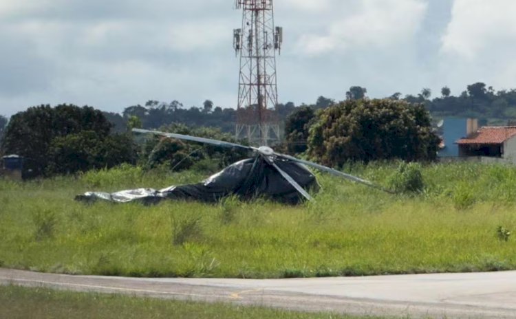 Helicóptero cai no aeroporto de Pará de Minas