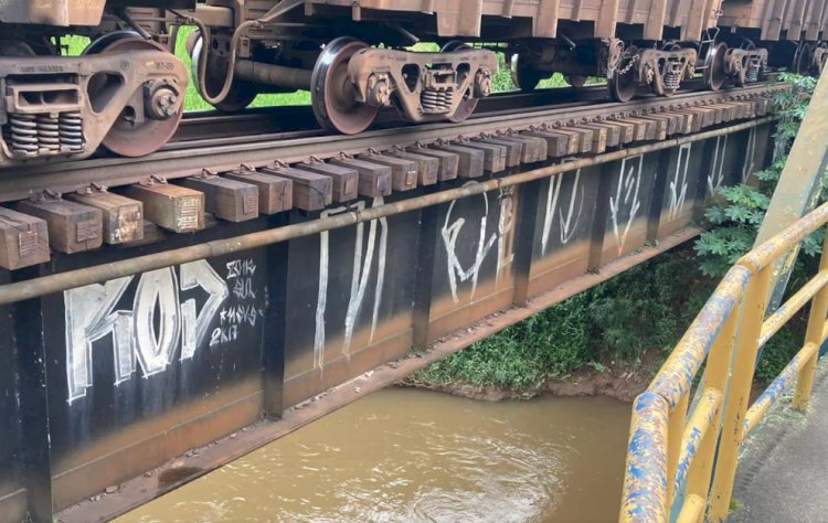 Bombeiros procuram por mulher que foi atropelada por trem e teria caído em rio