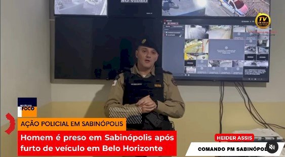 Homem é preso em Sabinópolis após furto de veículo em Belo Horizonte