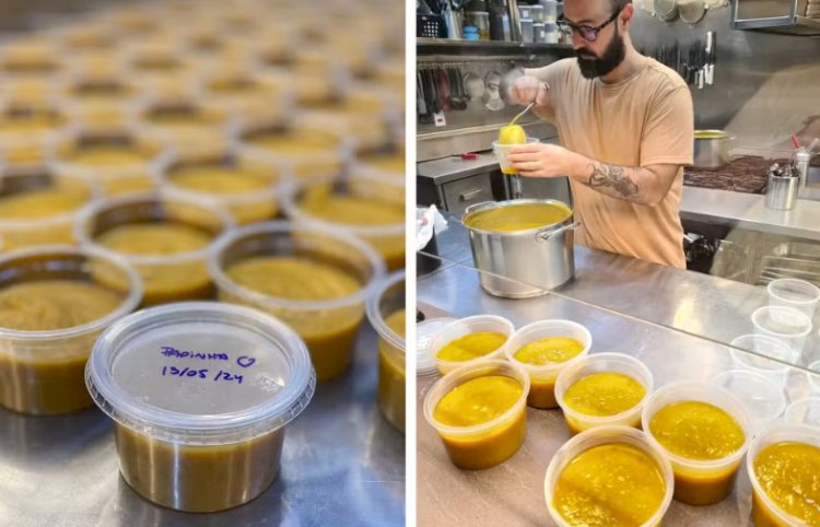 Chef transforma restaurante refinado em 'fábrica de papinhas' para alimentar bebês desabrigados de Porto Alegre