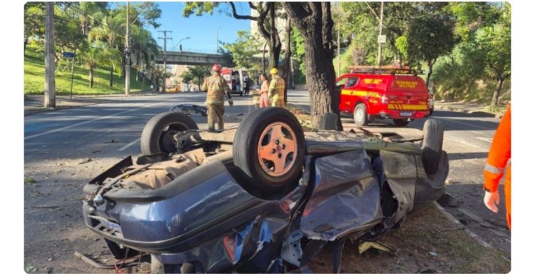 Capotamento no Caiçara deixa um morto e outro ferido em BH