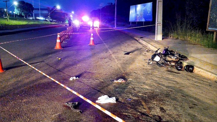 Condutor de carro morre e motociclista tem parte da perna arrancada em acidente na Av. Cuiabá, em Santarém