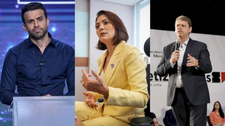 Tarcísio, Michelle e Marçal são favoritos para substituir Bolsonaro em 2026